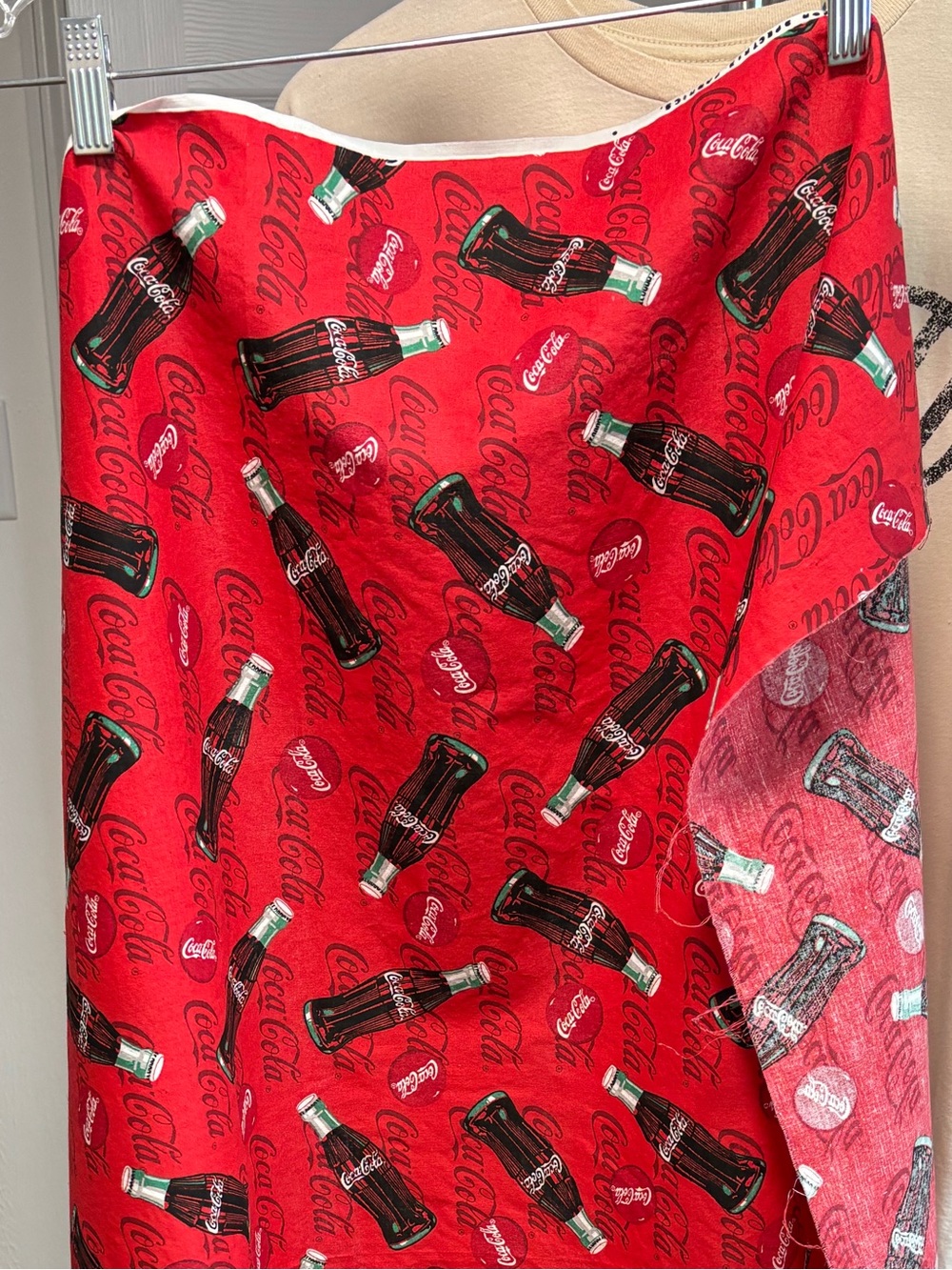 Coca Cola vintage fabric panel 36x45